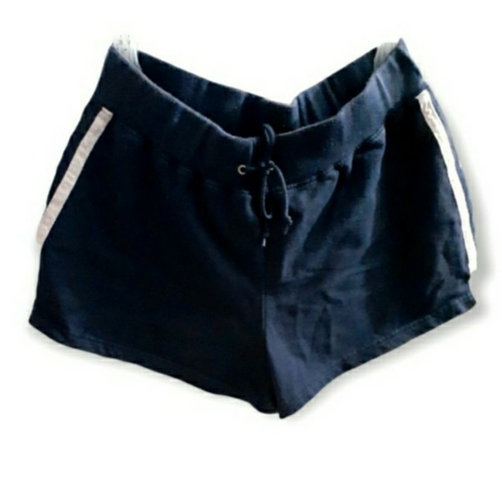 Vintage canyon River blues 100% cotton blue light pink striped Ladies shorts